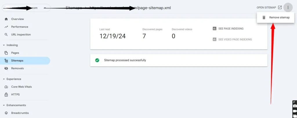 Remove Submitted Sitemaps From Google Search Console
